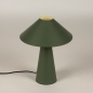 Foto 15510-2 vooraanzicht: Design tafellamp in het groen van metaal in kegelvorm