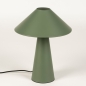 Foto 15510-4 vooraanzicht: Design tafellamp in het groen van metaal in kegelvorm