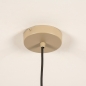 Foto 15517-14 detailfoto: Beige hanglamp in bolvorm met spijlen van metaal 