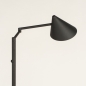 Foto 15519-8 zijaanzicht: Zwarte vloerlamp met knikarm in Scandinavische stijl 