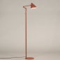 Foto 15521-3 zijaanzicht: Roze vloerlamp van metaal met knikarm in Scandinavische stijl