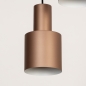 Foto 15537-11 detailfoto: Ronde hanglamp met drie metalen kokers in beige, taupe en bruin 