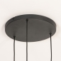 Foto 15537-13 detailfoto: Ronde hanglamp met drie metalen kokers in beige, taupe en bruin 