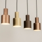 Foto 15539-25: Längliche Pendelleuchte mit vier Metallrohren in Beige, Taupe und Braun