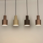 Foto 15539-27: Längliche Pendelleuchte mit vier Metallrohren in Beige, Taupe und Braun