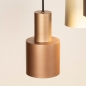 Foto 15540-13 detailfoto: Hanglamp met zes metalen kokers in beige, taupe en zwart