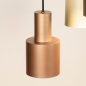 Foto 15540-13: Hängeleuchte mit sechs Metallrohren in Beige, Taupe und Schwarz