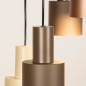 Foto 15540-14: Hängeleuchte mit sechs Metallrohren in Beige, Taupe und Schwarz
