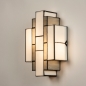 Foto 15559-11 schuinaanzicht: Art-deco wandlamp met Tiffany glas 