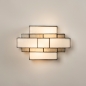 Foto 15559-4 vooraanzicht: Art-deco wandlamp met Tiffany glas 