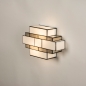 Foto 15559-5 schuinaanzicht: Art-deco wandlamp met Tiffany glas 