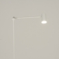 Foto 15596-4 zijaanzicht: Oplaadbare led vloerlamp in het wit met knikarm en usb kabel 