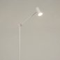 Foto 15596-5 schuinaanzicht: Oplaadbare led vloerlamp in het wit met knikarm en usb kabel 