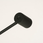 Foto 15597-11: Wiederaufladbare LED-Stehleuchte in Schwarz mit Gelenkarm und USB-Kabel 