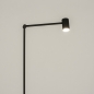 Foto 15597-4: Wiederaufladbare LED-Stehleuchte in Schwarz mit Gelenkarm und USB-Kabel 