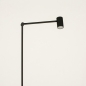 Foto 15597-7: Wiederaufladbare LED-Stehleuchte in Schwarz mit Gelenkarm und USB-Kabel 