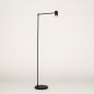 Foto 15597-8 niet_in_feed: Oplaadbare led vloerlamp in het zwart met knikarm en usb kabel 