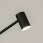 Foto 15597-9 niet_in_feed: Oplaadbare led vloerlamp in het zwart met knikarm en usb kabel 