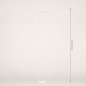 Foto 15600-1 maatindicatie: Oplaadbare led vloerlamp in het wit