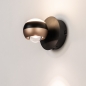Foto 15612-12: Zwart met koffie bruine led wandlamp met DIP SWITCH en verstelbare lichtkleuren 