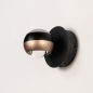 Foto 15612-13: Zwart met koffie bruine led wandlamp met DIP SWITCH en verstelbare lichtkleuren 