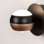 Foto 15612-18: Zwart met koffie bruine led wandlamp met DIP SWITCH en verstelbare lichtkleuren 