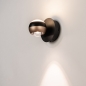 Foto 15612-6: Zwart met koffie bruine led wandlamp met DIP SWITCH en verstelbare lichtkleuren 