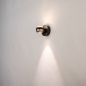 Foto 15612-8: Zwart met koffie bruine led wandlamp met DIP SWITCH en verstelbare lichtkleuren 