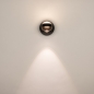 Foto 15612-9: Zwart met koffie bruine led wandlamp met DIP SWITCH en verstelbare lichtkleuren 