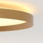 Foto 15627-10: Platte ronde plafondlamp met messing/goud 