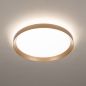 Foto 15627-2 onderaanzicht: Platte ronde plafondlamp met messing/goud 