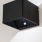 Foto 15640-10: Oplaadbare wandlamp IP44 in het zwart met bewegingssensor