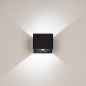Foto 15640-5: Oplaadbare wandlamp IP44 in het zwart met bewegingssensor