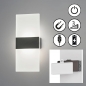 Foto 15644-1: Oplaadbare led wandlamp met kunststof glas 