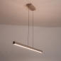 Foto 15654-1: Lange led hanglamp in beige met touchdimmer