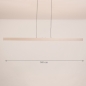 Foto 15654-10: Lange led hanglamp in beige met touchdimmer