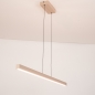 Foto 15654-11: Lange led hanglamp in beige met touchdimmer