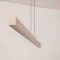 Foto 15654-5: Lange led hanglamp in beige met touchdimmer