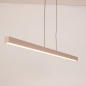 Foto 15654-6: Lange led hanglamp in beige met touchdimmer