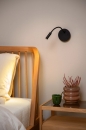 Foto 15667-2: Wiederaufladbare Bettlampe in Schwarz mit flexiblem Arm und USB-Kabel