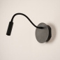Foto 15667-8: Wiederaufladbare Bettlampe in Schwarz mit flexiblem Arm und USB-Kabel