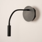 Foto 15667-9: Wiederaufladbare Bettlampe in Schwarz mit flexiblem Arm und USB-Kabel