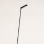 Foto 15671-7 schuinaanzicht: Staande led leeslamp in het zwart 360 graden draaibaar en dimbaar met touchdimmer