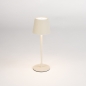 Foto 15675-2: Draadloze led tafellamp in beige dimbaar met USB kabel 