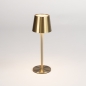 Foto 15678-2: Draadloze tafellamp in goud met dimbare led verlichting en usb kabel 