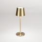Foto 15678-3: Draadloze tafellamp in goud met dimbare led verlichting en usb kabel 
