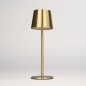 Foto 15678-4: Draadloze tafellamp in goud met dimbare led verlichting en usb kabel 