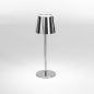 Foto 15680-3: Draadloze tafellamp chroom met dimbare led verlichting en usb kabel 