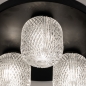 Foto 15686-7: Zwarte Plafondlamp met Kristallen Ovale Glazen – Luxe en Moderne Verlichting