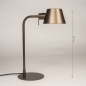 Foto 15688-1: Robuste goldbraune Schreibtischlampe - perfekt für heimische Arbeitsbereiche und Jugendzimmer 